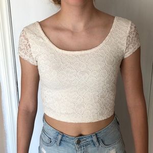 Cream Crop Top